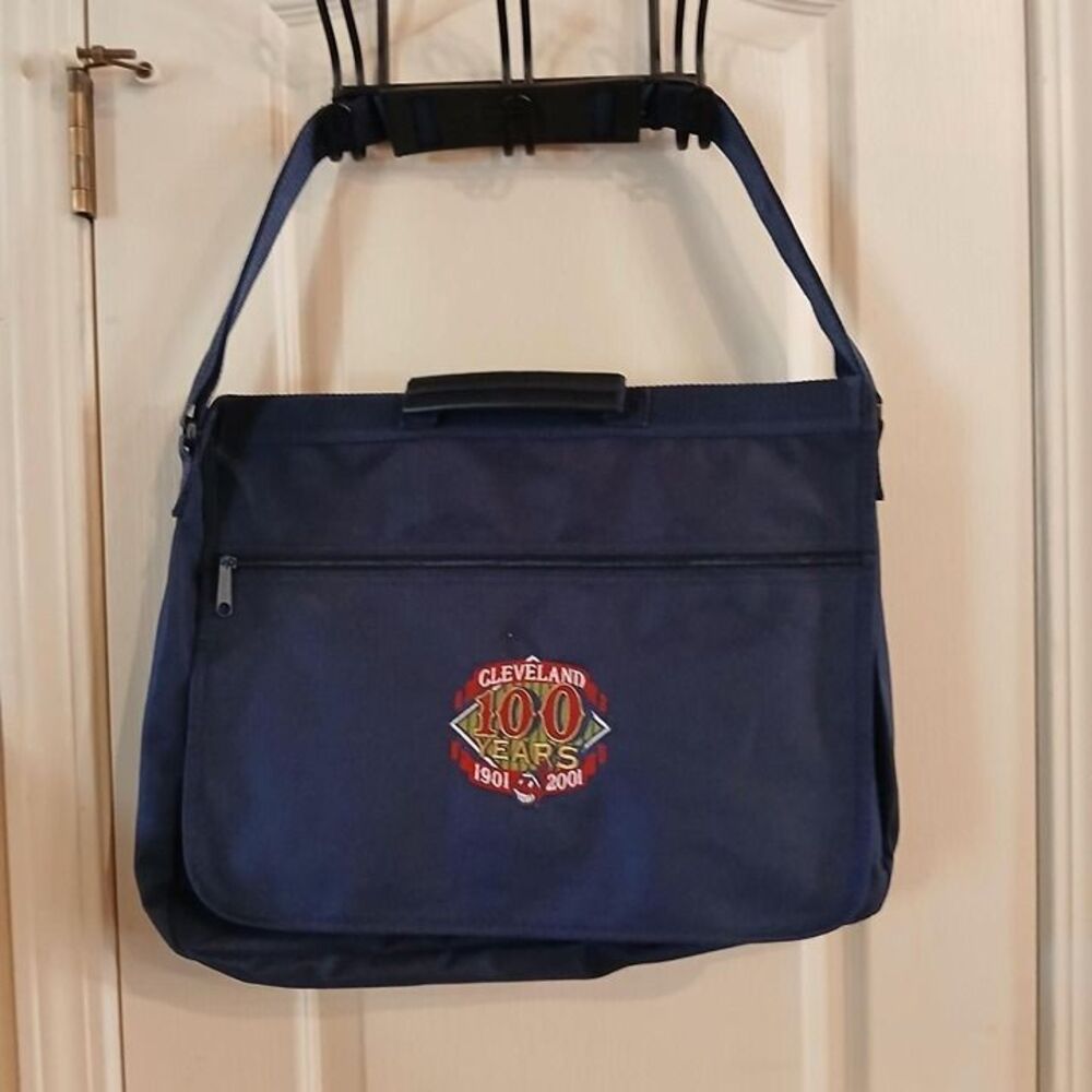 Vintage Y2K MLB Cleveland Indians 100 years 1901-2001 Messenger Bag Laptop